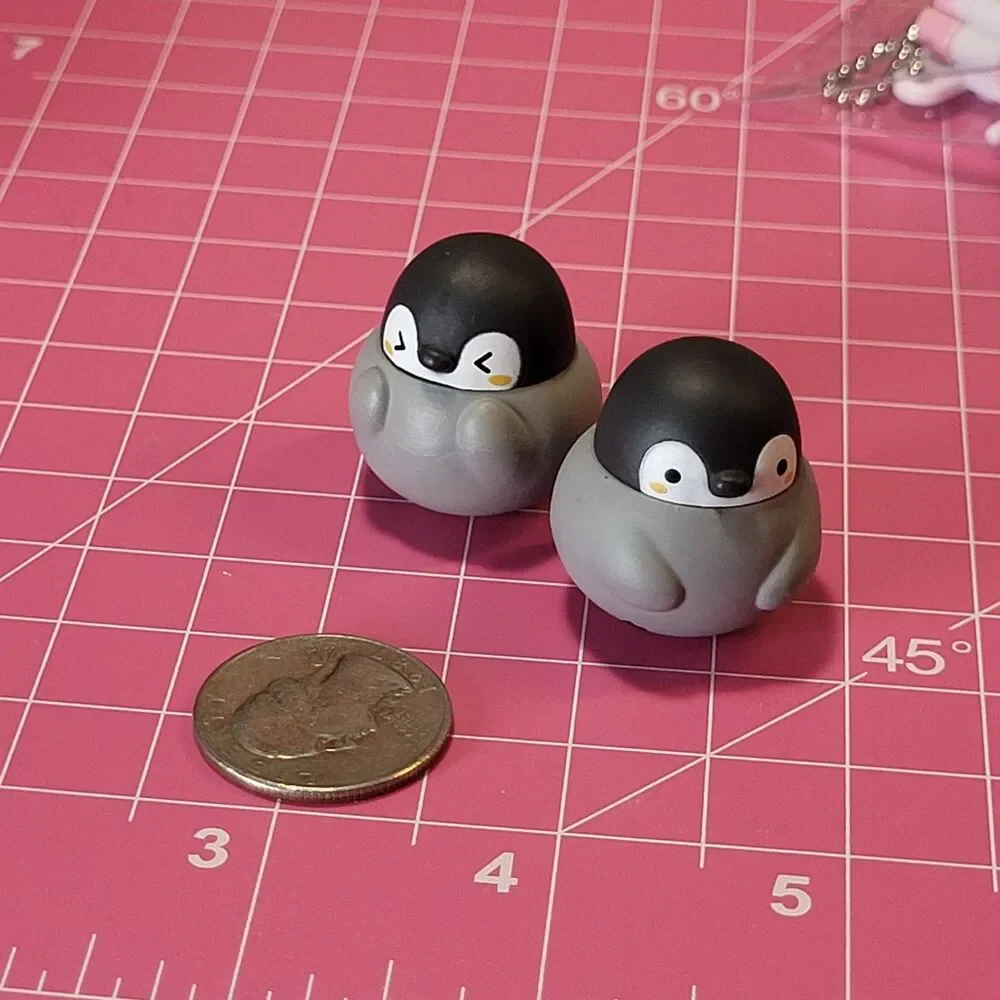 Koupen-chan - Kitan Club Gray Roly-Poly Mini Figure Lot of 2
